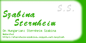 szabina sternheim business card